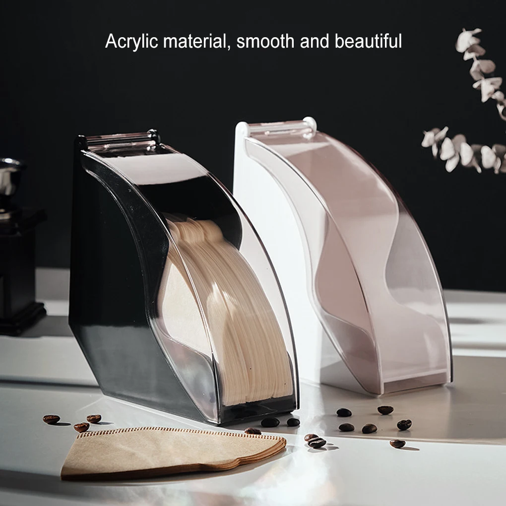 Coffee Filter Holder Cone Shape Hand Drip Filtering Paper Storage Box Acrylic Reusable Container Countertop White
Coffee Filter Holder Cone Shape Hand Drip Filtering Paper Storage Box Acrylic Reusable Container Countertop White