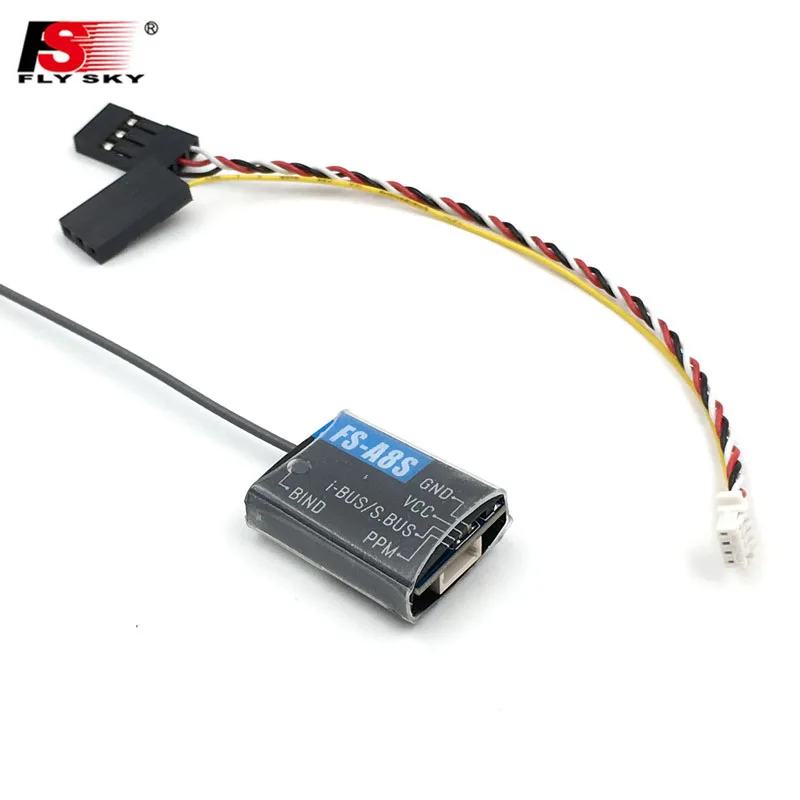 

Flysky FS-A8S A8S V2 2.4G 8CH Mini Receiver PPM I-BUS SBUS Output for Flysky FS-i6 FS-i6S Airplane FPV Racing Drone Transmitter