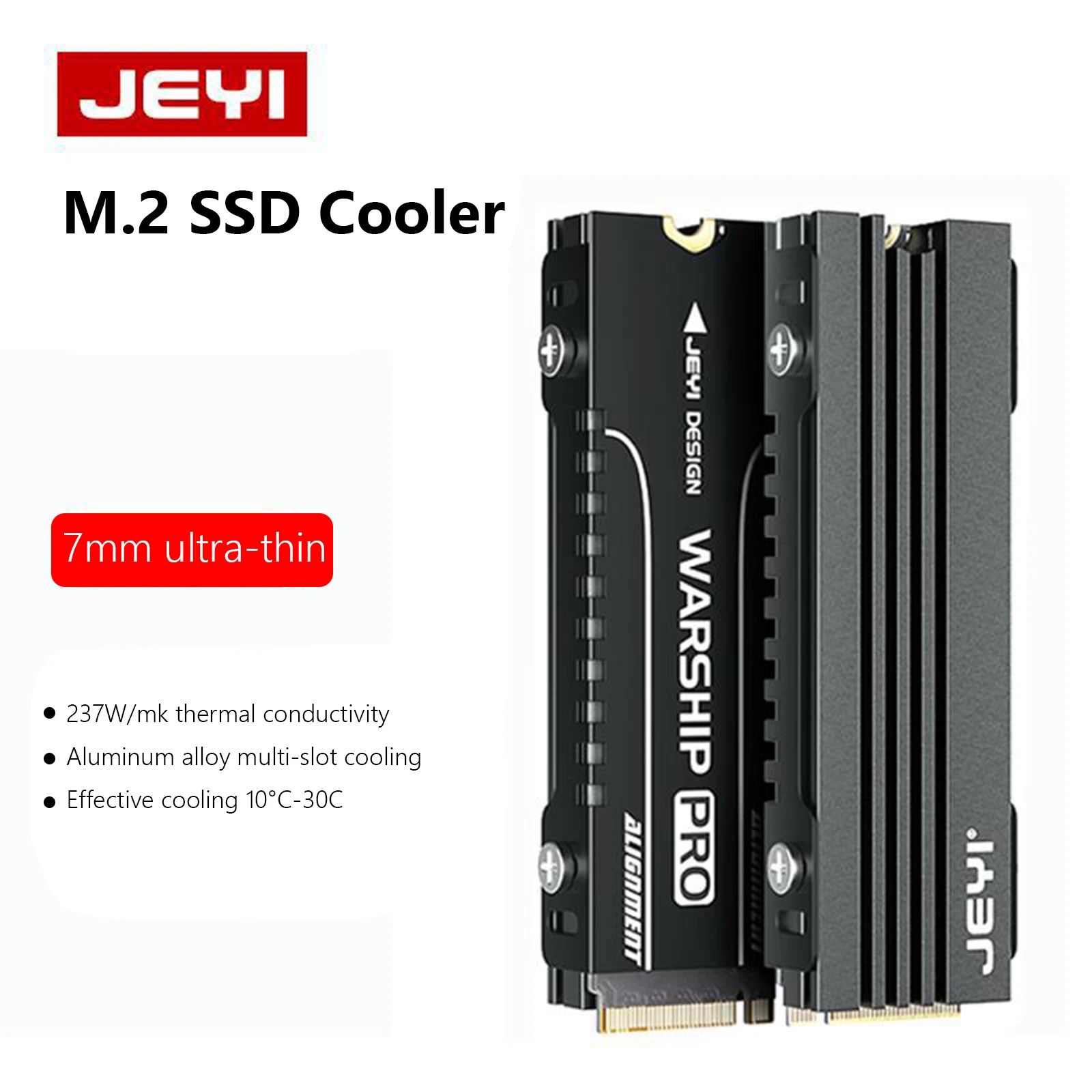 

Радиатор JEYI Cooler 2280 радиатор SSD M.2 NVME радиатор из магниевого алюминиевого сплава эффективный радиатор с термосиликоновой подкладкой чехол дл...