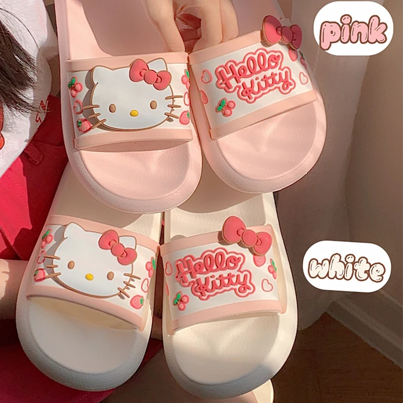 Женские шлепанцы Hello Kitty, Мультяшные, мягкие, толстая подошва, Нескользящие, для бассейна, летние Тапочки
Женские шлепанцы Hello Kitty, Мультяшные, мягкие, толстая подошва, Нескользящие, для бассейна, летние Тапочки