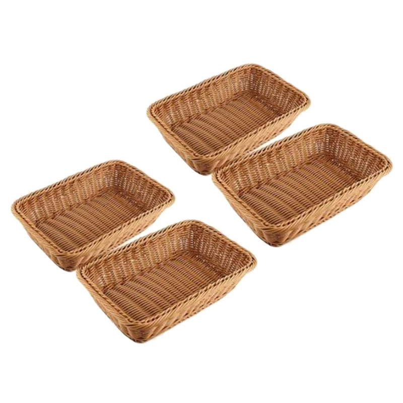 JFBL Hot 4 Pcs Rectangular Basket For Table Or Counter Display For Bread,Fruits And Vegetables Wicker Baskets For Markets,Bakery
JFBL Hot 4 Pcs Rectangular Basket For Table Or Counter Display For Bread,Fruits And Vegetables Wicker Baskets For Markets,Bakery