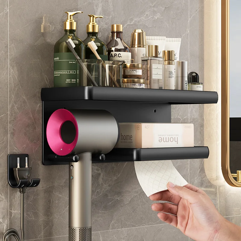 Hair Dryer Holder Bathroom Hardware Storage Organizer Shelves Aluminum Alloy No Drill Hair Dryer Rack Bathroom Accessories
Hair Dryer Holder Bathroom Hardware Storage Organizer Shelves Aluminum Alloy No Drill Hair Dryer Rack Bathroom Accessories