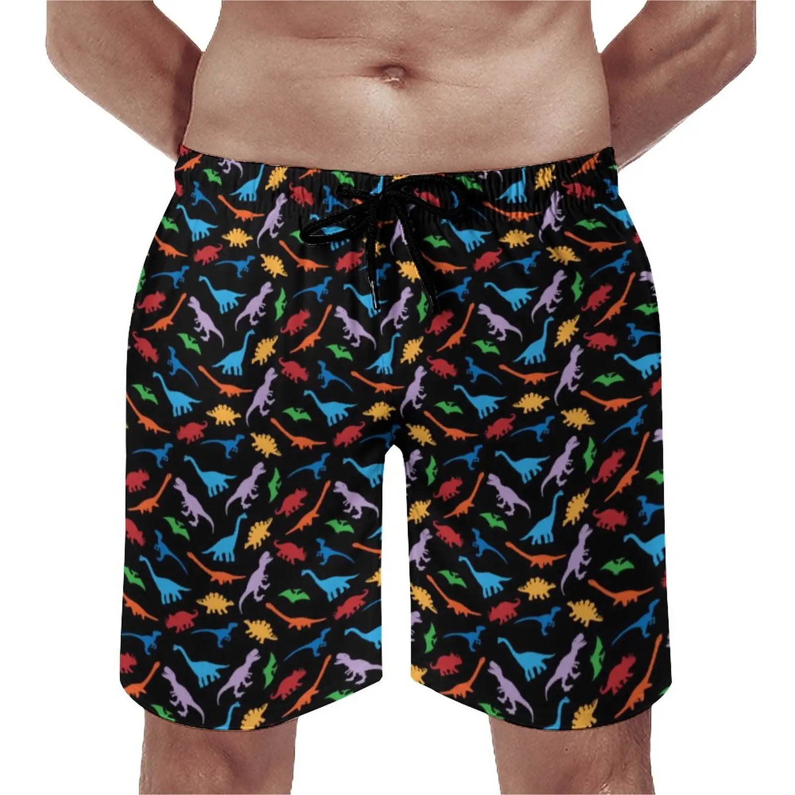 

Летние пляжные шорты, Яркие дизайнерские шорты для бега с животным силуэтом, повседневные быстросохнущие плавки