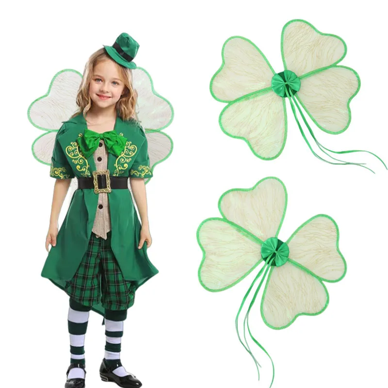 Cosplay Wings Irish Lucky Green Four Leaf Clover Wings Shamrock Costume Party Accessories Kids Gift St.Patrick's Day Costume
Cosplay Wings Irish Lucky Green Four Leaf Clover Wings Shamrock Costume Party Accessories Kids Gift St.Patrick's Day Costume