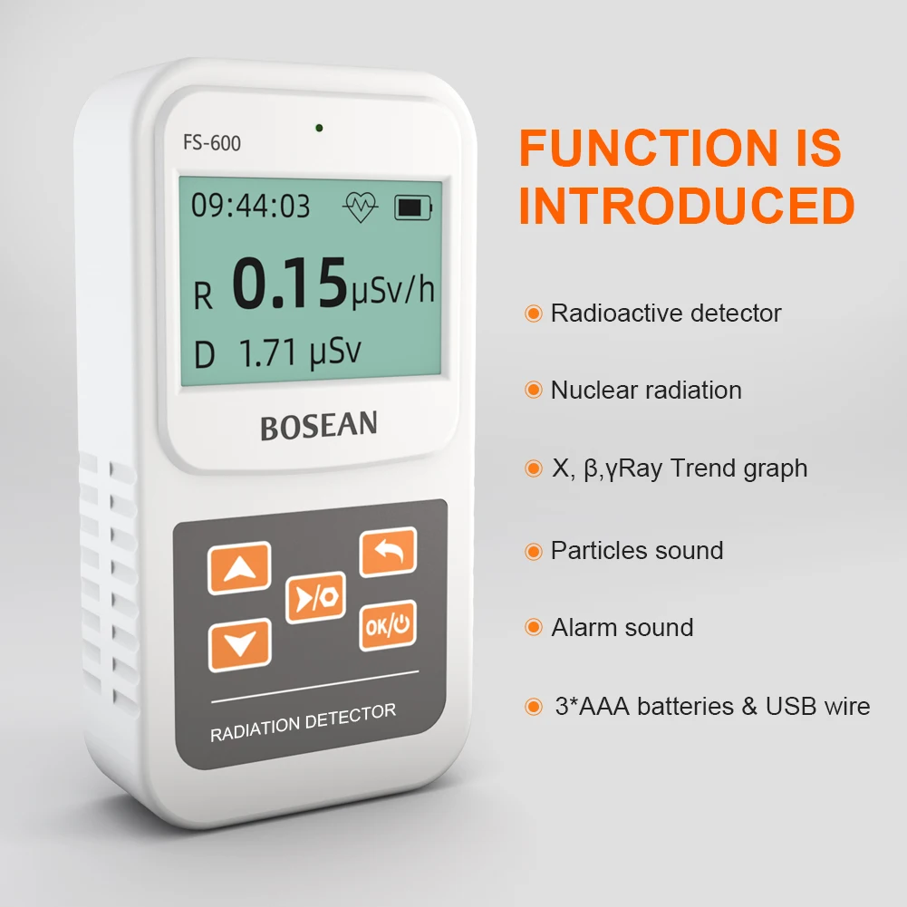 Geiger Counter Nuclear Radiation Detector With G-M Tube Sensor Personal Dosimeter X-Ray Beta Gamma Marble Detections
Geiger Counter Nuclear Radiation Detector With G-M Tube Sensor Personal Dosimeter X-Ray Beta Gamma Marble Detections