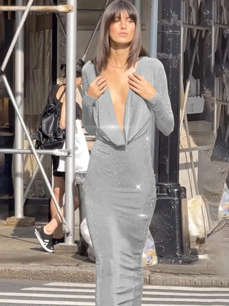 TARUXY Deep V Neck Dresses Women Slim Sexy Hollow Out Long Dress Women's Clothing Party Backless Temperament Evening Dress Woman
TARUXY Deep V Neck Dresses Women Slim Sexy Hollow Out Long Dress Women's Clothing Party Backless Temperament Evening Dress Woman
