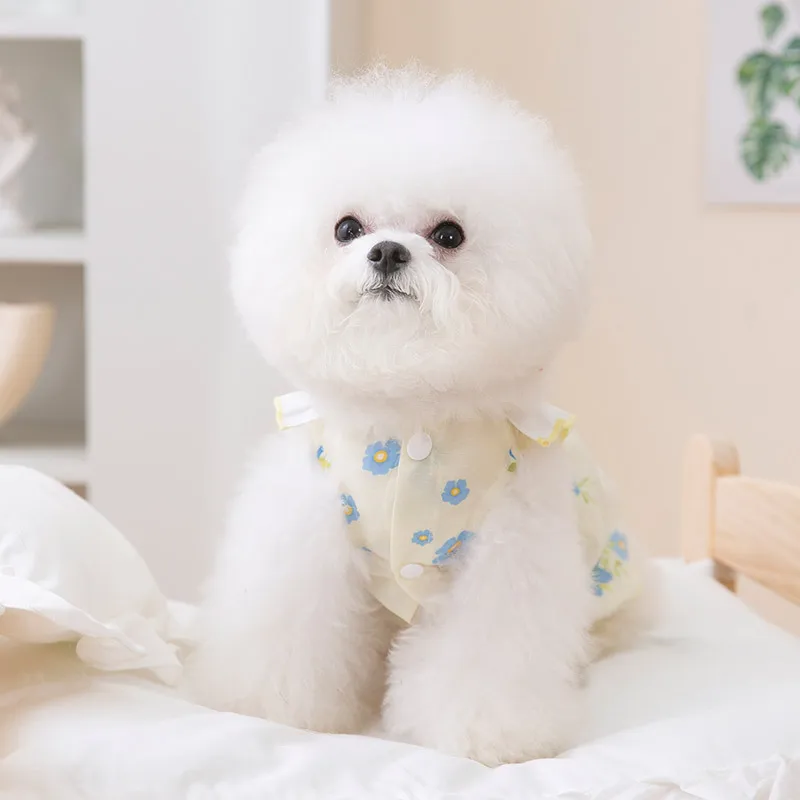Fresh Flower Pet Clothes Spring and Summer Cute Lapel Puppy Dress Princess Wind Skirt Teddy Soft Clothes Cute Dog Clothes
Fresh Flower Pet Clothes Spring and Summer Cute Lapel Puppy Dress Princess Wind Skirt Teddy Soft Clothes Cute Dog Clothes