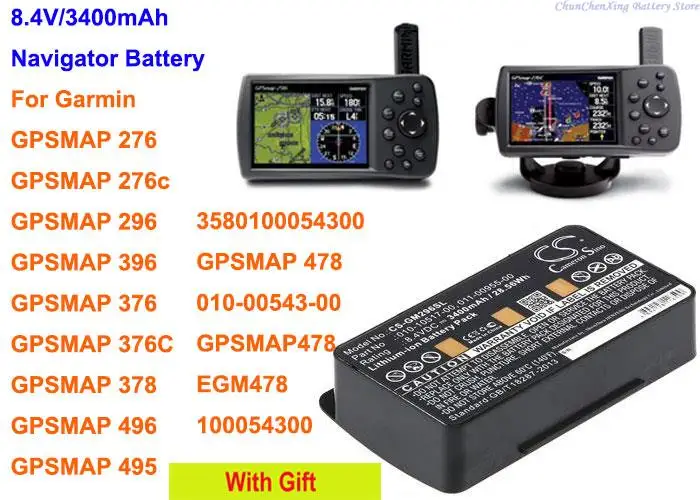 Аккумулятор 3400 мАч для Garmin GPSMAP 276,GPSMAP 276c,GPSMAP 296,GPSMAP 376,GPSMAP 376C,378,GPSMAP 396478495496
Аккумулятор 3400 мАч для Garmin GPSMAP 276,GPSMAP 276c,GPSMAP 296,GPSMAP 376,GPSMAP 376C,378,GPSMAP 396478495496