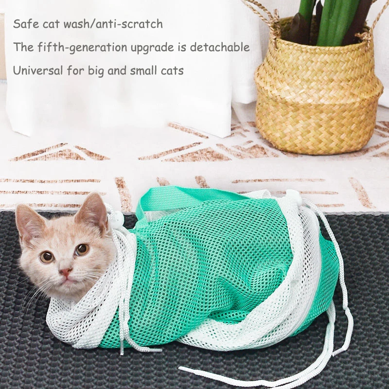 Pet Mesh Cat Bathing Bag Multifunctional Adjustable Anti-Scratch Cat Bath Clean Grooming Washing Bag Cat Nail Cutting Supplies
Pet Mesh Cat Bathing Bag Multifunctional Adjustable Anti-Scratch Cat Bath Clean Grooming Washing Bag Cat Nail Cutting Supplies