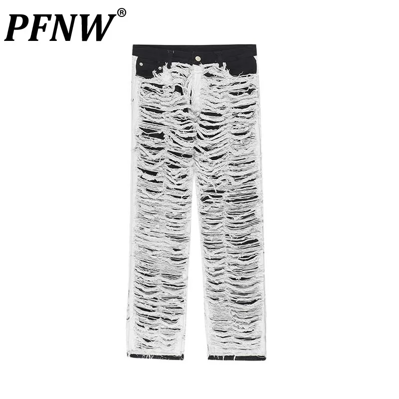 PFNW Spring Autumn Men's High Street Patchwork Contrast Tassel Jeans Fashion Straight Denim Vintage Cotton Tide Trousers 12A7552
PFNW Spring Autumn Men's High Street Patchwork Contrast Tassel Jeans Fashion Straight Denim Vintage Cotton Tide Trousers 12A7552