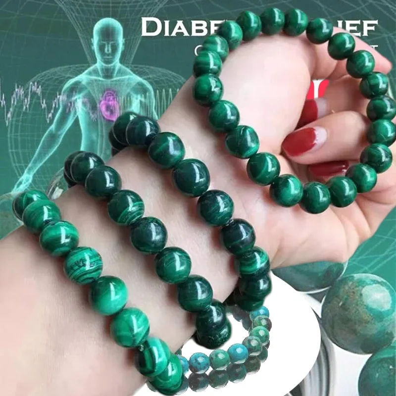 Green Malachite Bracelets 6/8/10mm Natural Stone Beads Woven Bracelet Diabetes Relief Bangles Couple Gifts Jewelry Accessories
Green Malachite Bracelets 6/8/10mm Natural Stone Beads Woven Bracelet Diabetes Relief Bangles Couple Gifts Jewelry Accessories