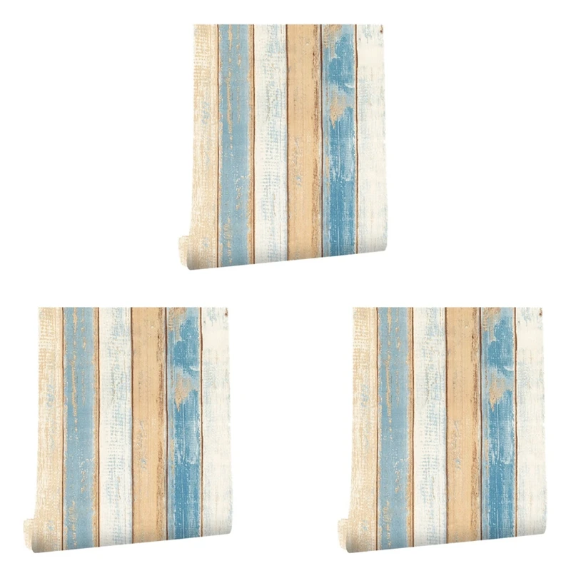 3Pcs 6M Vinyl 3D Mediterranean Wood Grain Paper Self Adhesive Wallpaper Furniture Wall Stickers
3Pcs 6M Vinyl 3D Mediterranean Wood Grain Paper Self Adhesive Wallpaper Furniture Wall Stickers