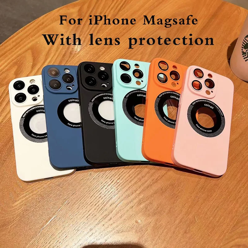 Luxury Logo Hole Silicone Wireless Charging Magsafe Magnetic Case for iPhone 12 13 14 Pro Max 14Plus Lens Protection Shock Cover
Luxury Logo Hole Silicone Wireless Charging Magsafe Magnetic Case for iPhone 12 13 14 Pro Max 14Plus Lens Protection Shock Cover
