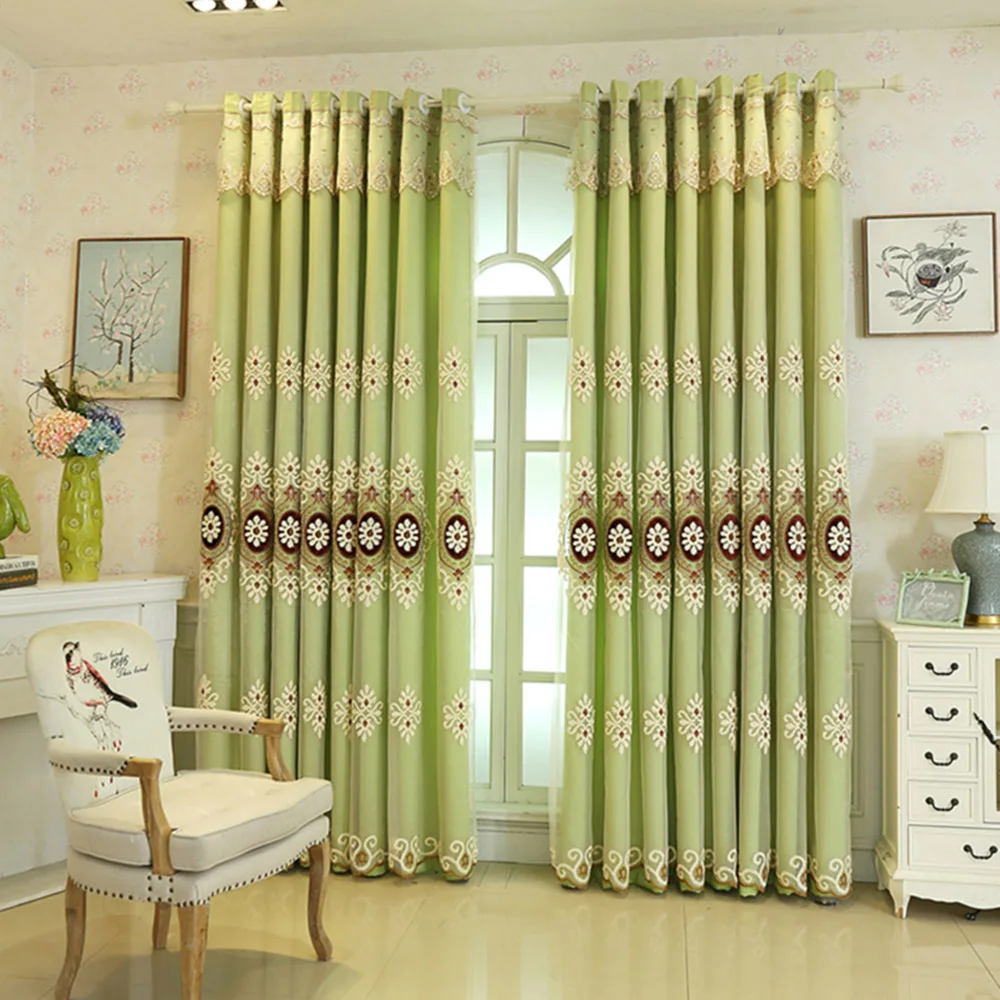 Blue Green Yellow Pink Color Modern Embroidered Floral Curtain Sets Blackout for Living Room Bedroom
Blue Green Yellow Pink Color Modern Embroidered Floral Curtain Sets Blackout for Living Room Bedroom