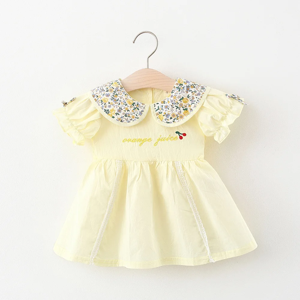5Pc/lot Wholesale Summer Solid Color Dresses Newborn Girls Casual Flower Bow Short Sleeve Dress Baby Kids Letters Dress
5Pc/lot Wholesale Summer Solid Color Dresses Newborn Girls Casual Flower Bow Short Sleeve Dress Baby Kids Letters Dress