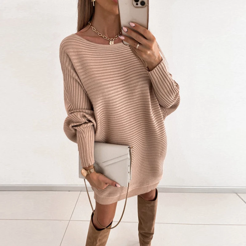 Women Sexy Off Shoulder Mini Dress 2022 Fashion Ribbed Loose Party Dress Autumn Winter Casual Long Sleeve Solid A-Line Dresses
Women Sexy Off Shoulder Mini Dress 2022 Fashion Ribbed Loose Party Dress Autumn Winter Casual Long Sleeve Solid A-Line Dresses