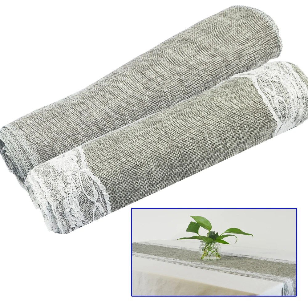 Rustic Table Runner Natural Imitated Linen Table Cloth Lace Table Runners for Wedding Christmas Birthday Baby ShowerParty
Rustic Table Runner Natural Imitated Linen Table Cloth Lace Table Runners for Wedding Christmas Birthday Baby ShowerParty