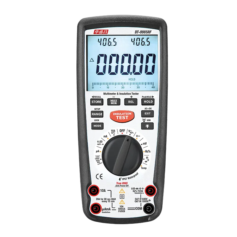 DT-9985RF Multifunctional Professional Insulation Meter Voltage And Current Tester
DT-9985RF Multifunctional Professional Insulation Meter Voltage And Current Tester