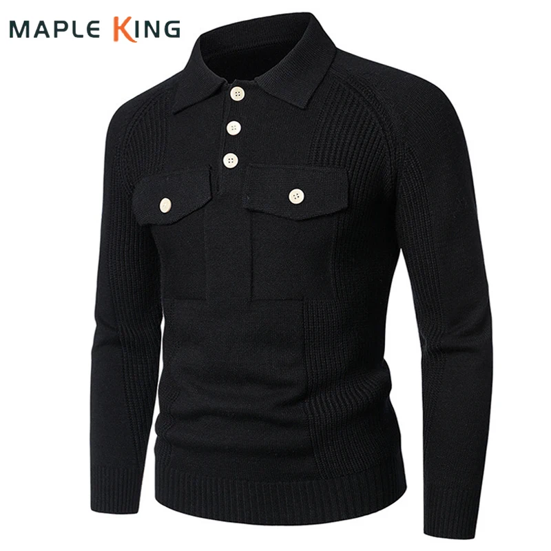 Mens Fall Sweaters Outfit Korean Style Decorative Pockets Warm Slim Workwear Knitted Sweater Jumper for Men Vintagejersey Hombre
Mens Fall Sweaters Outfit Korean Style Decorative Pockets Warm Slim Workwear Knitted Sweater Jumper for Men Vintagejersey Hombre