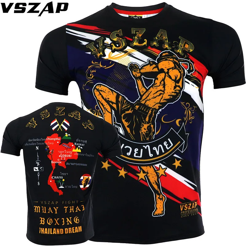 VSZAP T-Shirt Men's Sports Running Boxing Gym Fitness MMA Training Shirts Sportswear Quick Dry Men Jerseys boxeo jiu Comfortable
VSZAP T-Shirt Men's Sports Running Boxing Gym Fitness MMA Training Shirts Sportswear Quick Dry Men Jerseys boxeo jiu Comfortable
