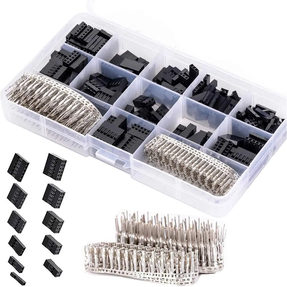 620Pcs Dupont Connector 2.54mm, Dupont Cable Jumper Wire Pin Header Housing Kit, Male Crimp Pins+Female Pin Terminal Connector
620Pcs Dupont Connector 2.54mm, Dupont Cable Jumper Wire Pin Header Housing Kit, Male Crimp Pins+Female Pin Terminal Connector