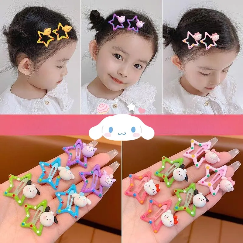 5Pcs Hello Kitty Anime Hair Pin Cartoon New Pentagram Bb Clip Sweet Children Student Head Decorations Hair Accessories Wholesale
5Pcs Hello Kitty Anime Hair Pin Cartoon New Pentagram Bb Clip Sweet Children Student Head Decorations Hair Accessories Wholesale