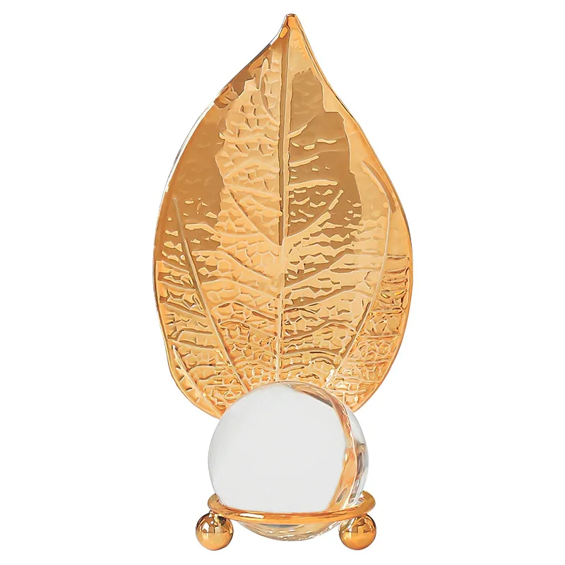 Nordic Light Luxury Golden Crystal Ball Leaf Iron Decoration Creative Home Desktop Wine Cabinet Porch Decoration
Nordic Light Luxury Golden Crystal Ball Leaf Iron Decoration Creative Home Desktop Wine Cabinet Porch Decoration