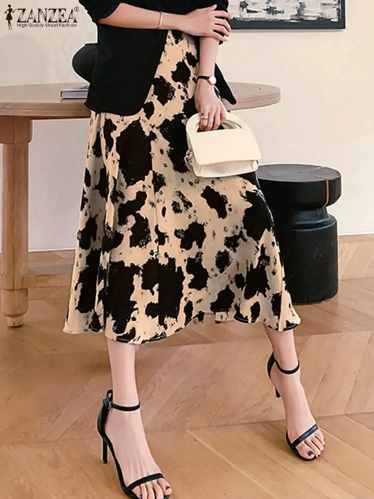 ZANZEA Fashion Leopard Printed Skirts Women Elegant High Elastic Waist Jupe Holiday Loose Zipper A-line Faldas Casual Midi Skirt
ZANZEA Fashion Leopard Printed Skirts Women Elegant High Elastic Waist Jupe Holiday Loose Zipper A-line Faldas Casual Midi Skirt