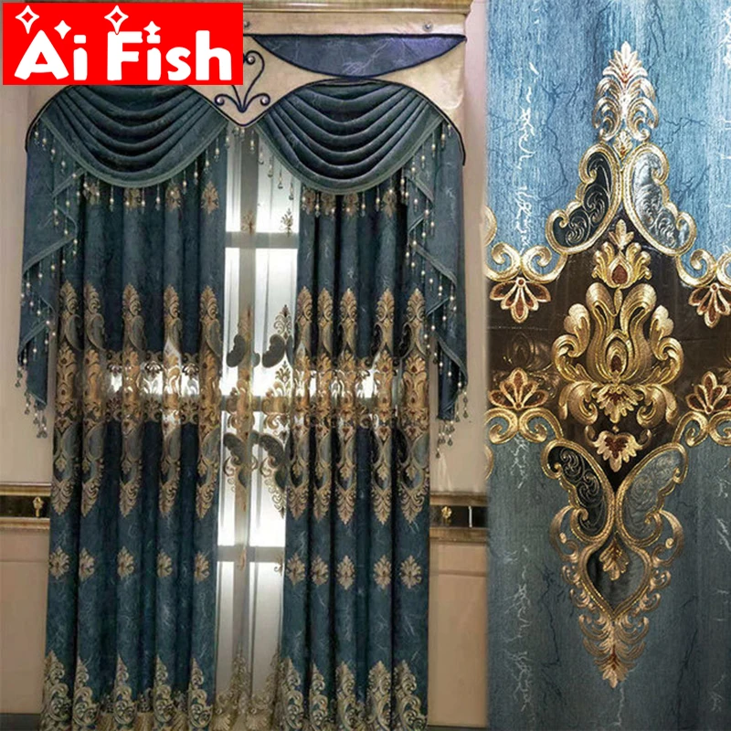 Europe Luxury Palace Dark Blue Curtain for Living Room Water Soluble Lace Embroidery Bedroom Villa Hotel Window Drapes ZH448#30
Europe Luxury Palace Dark Blue Curtain for Living Room Water Soluble Lace Embroidery Bedroom Villa Hotel Window Drapes ZH448#30
