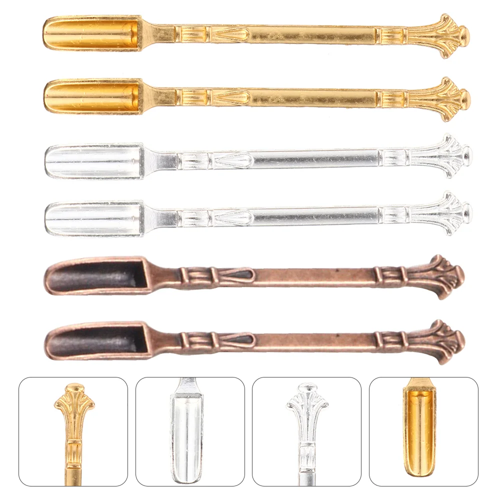 6pcs Metal Snuff Spoons Mini Sugar Shovel Home Supplies (Bronze, Golden, Silver)
6pcs Metal Snuff Spoons Mini Sugar Shovel Home Supplies (Bronze, Golden, Silver)