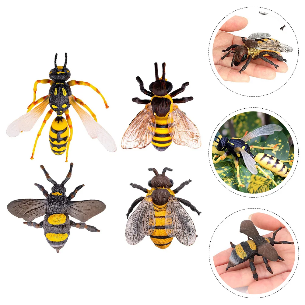 4 Pcs Simulated Bee Ornaments Statue Lifelike Model Mini Toys Kids Sculpture Plastic Animal Figurines Home Decor Child Micro
4 Pcs Simulated Bee Ornaments Statue Lifelike Model Mini Toys Kids Sculpture Plastic Animal Figurines Home Decor Child Micro