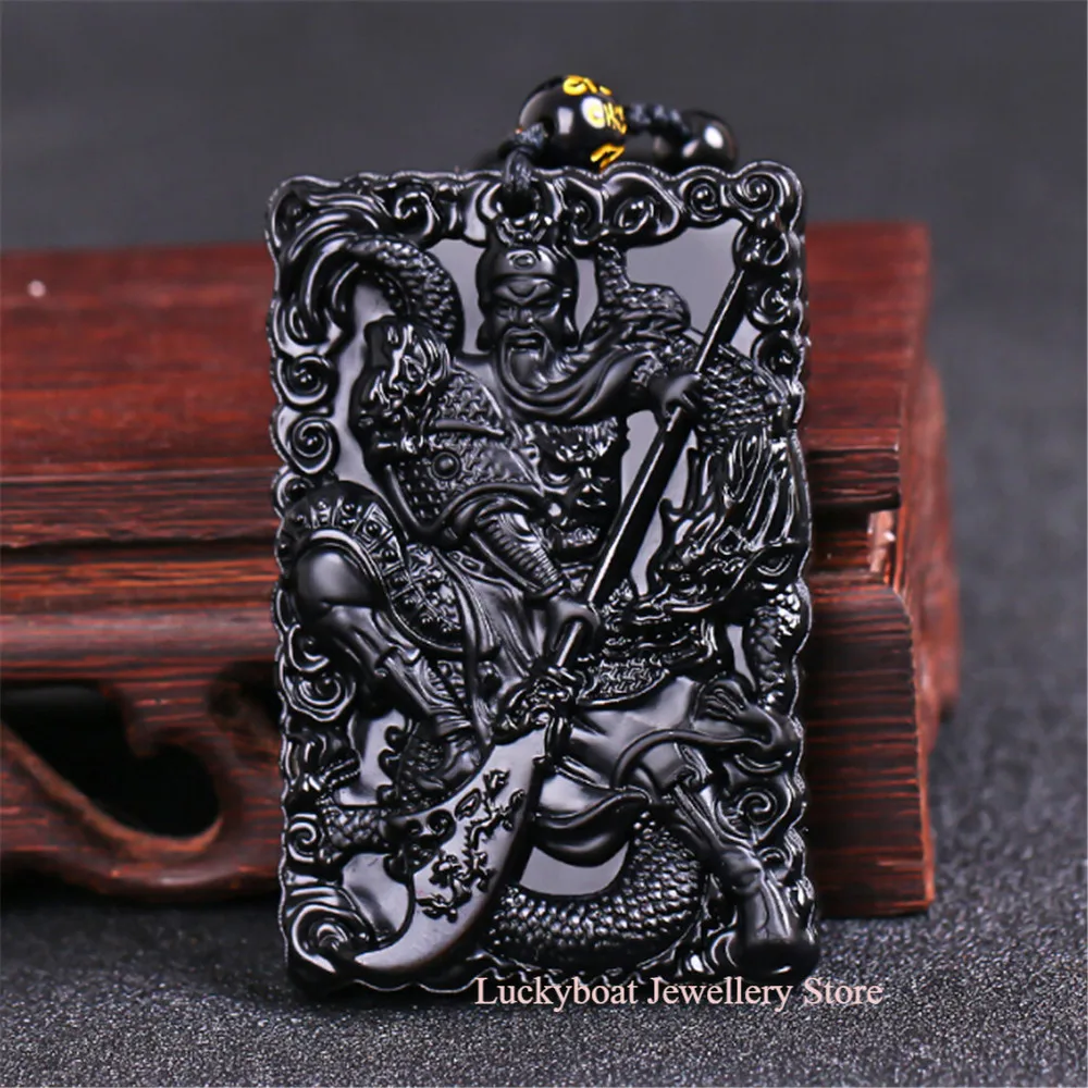 Double Faces Carving Blessed Natural Black Obsidian Guan Gong Guanyu Pendant Men's Beads Necklace Amulet Pendant Wholesale
Double Faces Carving Blessed Natural Black Obsidian Guan Gong Guanyu Pendant Men's Beads Necklace Amulet Pendant Wholesale