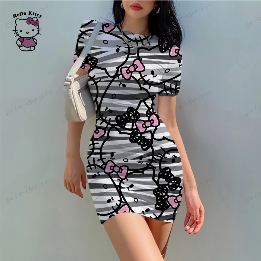 2023 Summer Dresses Women Fashion Sexy Nightclub Tight Dress Hello Kitty Print Short Sleeve Slim Bodycon Mini Dress Miniskirt
2023 Summer Dresses Women Fashion Sexy Nightclub Tight Dress Hello Kitty Print Short Sleeve Slim Bodycon Mini Dress Miniskirt