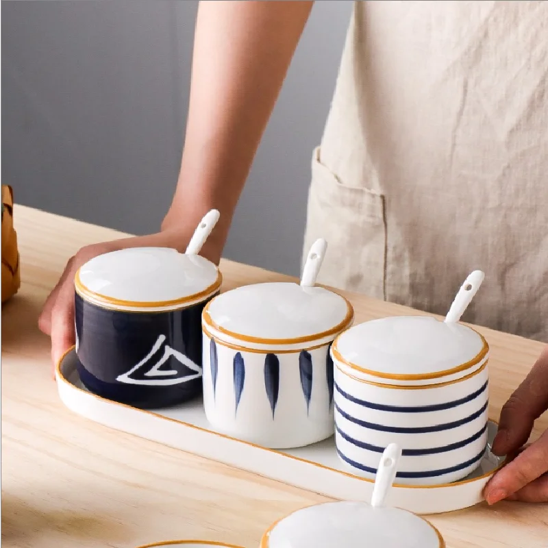 Japanese Style Seasoning Box Kitchen Supplies Sugar Bowl Salt Bowl Household Combination Set Seasoning Storage Box
Japanese Style Seasoning Box Kitchen Supplies Sugar Bowl Salt Bowl Household Combination Set Seasoning Storage Box