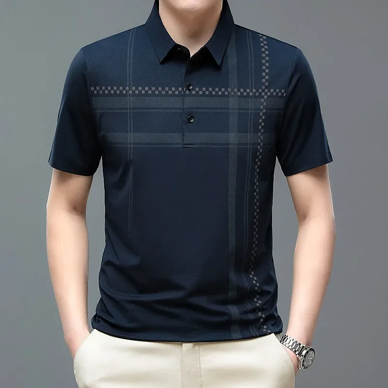 2023 Fashion Striped Men's Polo Shirt Short Sleeve Cool Summer Shirt Loose Fit Male Korean Clothing Business Polo Shirt
2023 Fashion Striped Men's Polo Shirt Short Sleeve Cool Summer Shirt Loose Fit Male Korean Clothing Business Polo Shirt