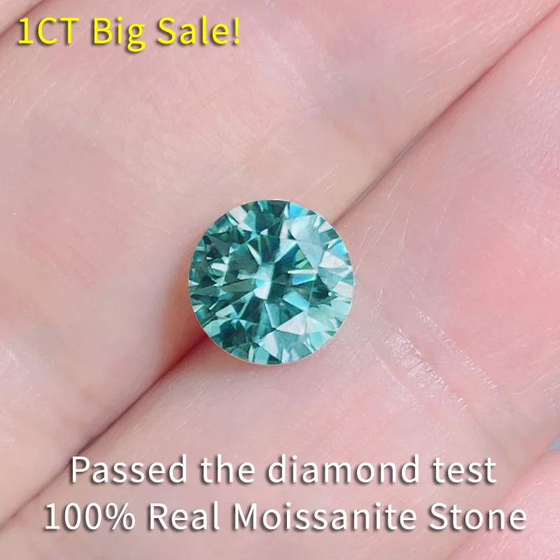 Big Sale Real Moissanite Stone 1CT 6.5MM Blue Color VVS1 3EX Cut Loose Moissanite Diamond Stone Wholesale 2022 For Ring Jewelry
Big Sale Real Moissanite Stone 1CT 6.5MM Blue Color VVS1 3EX Cut Loose Moissanite Diamond Stone Wholesale 2022 For Ring Jewelry