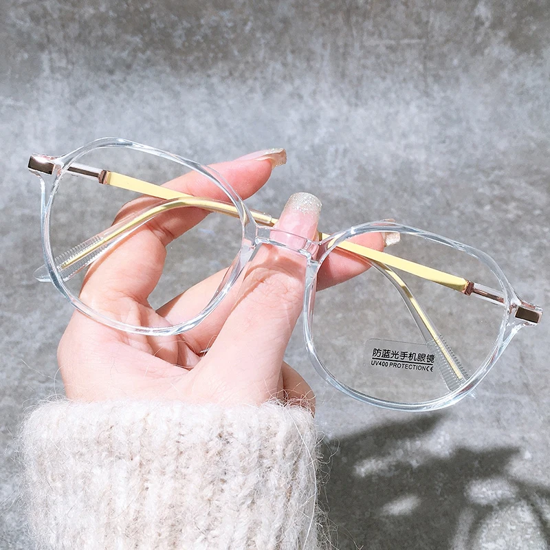 Prescription Glasses Myopia Glasses for Women Anti Blue Light Round Eyewear Transparent Computer Glasses Frame
Prescription Glasses Myopia Glasses for Women Anti Blue Light Round Eyewear Transparent Computer Glasses Frame