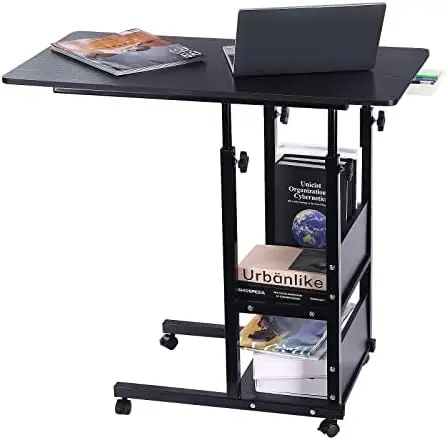 Office Desk with Drawer Standing Desk Adjustable Height, Moveable Computer Stand with 4 Wheels & Plastic Drawers Corner Desk
Office Desk with Drawer Standing Desk Adjustable Height, Moveable Computer Stand with 4 Wheels & Plastic Drawers Corner Desk