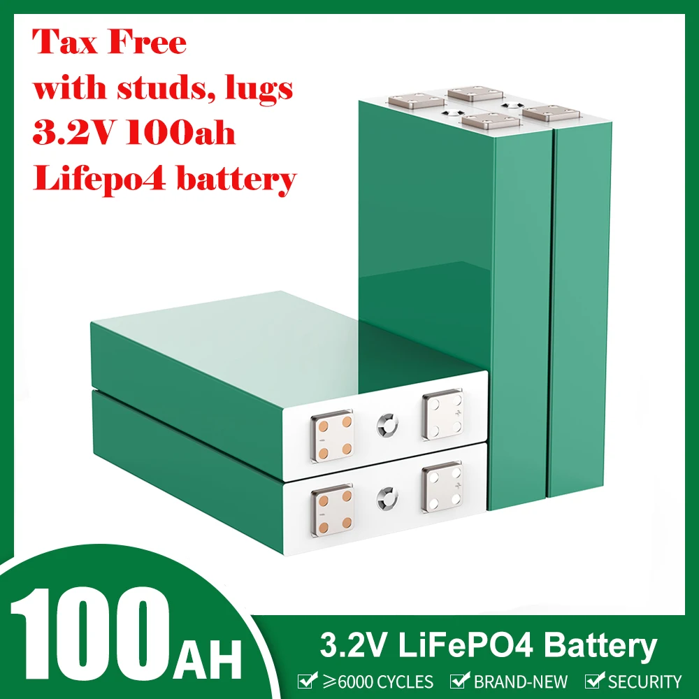 3.2V 100AH Lifepo4 Battery 4-32pcs Grade A New Rechargeable Solar Lifepo4 Battery Cells Pack For 12V 24V 48V Boat Golf Cart RV
3.2V 100AH Lifepo4 Battery 4-32pcs Grade A New Rechargeable Solar Lifepo4 Battery Cells Pack For 12V 24V 48V Boat Golf Cart RV