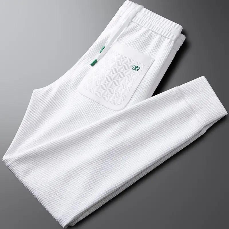 Luxury fashion brand spring autumn waffle plaid white pants for men slim fit soft casual sports
Luxury fashion brand spring autumn waffle plaid white pants for men slim fit soft casual sports
