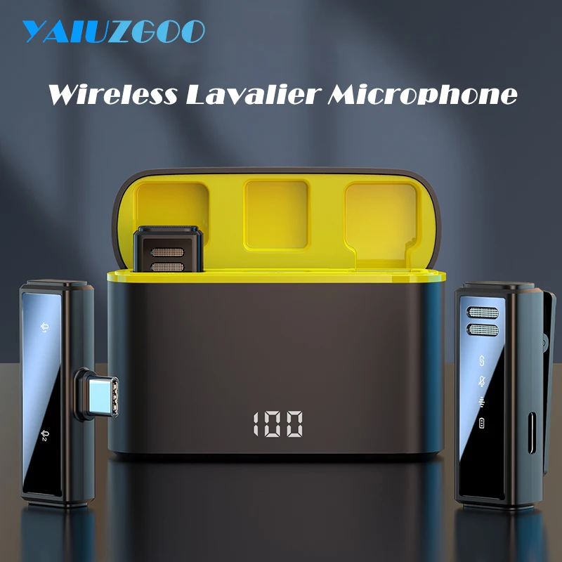 2.4G Wireless Lavalier Microphon Portable Audio Video Mini Mic Noise Reduction Live Interview Mobile Phone Recording
2.4G Wireless Lavalier Microphon Portable Audio Video Mini Mic Noise Reduction Live Interview Mobile Phone Recording