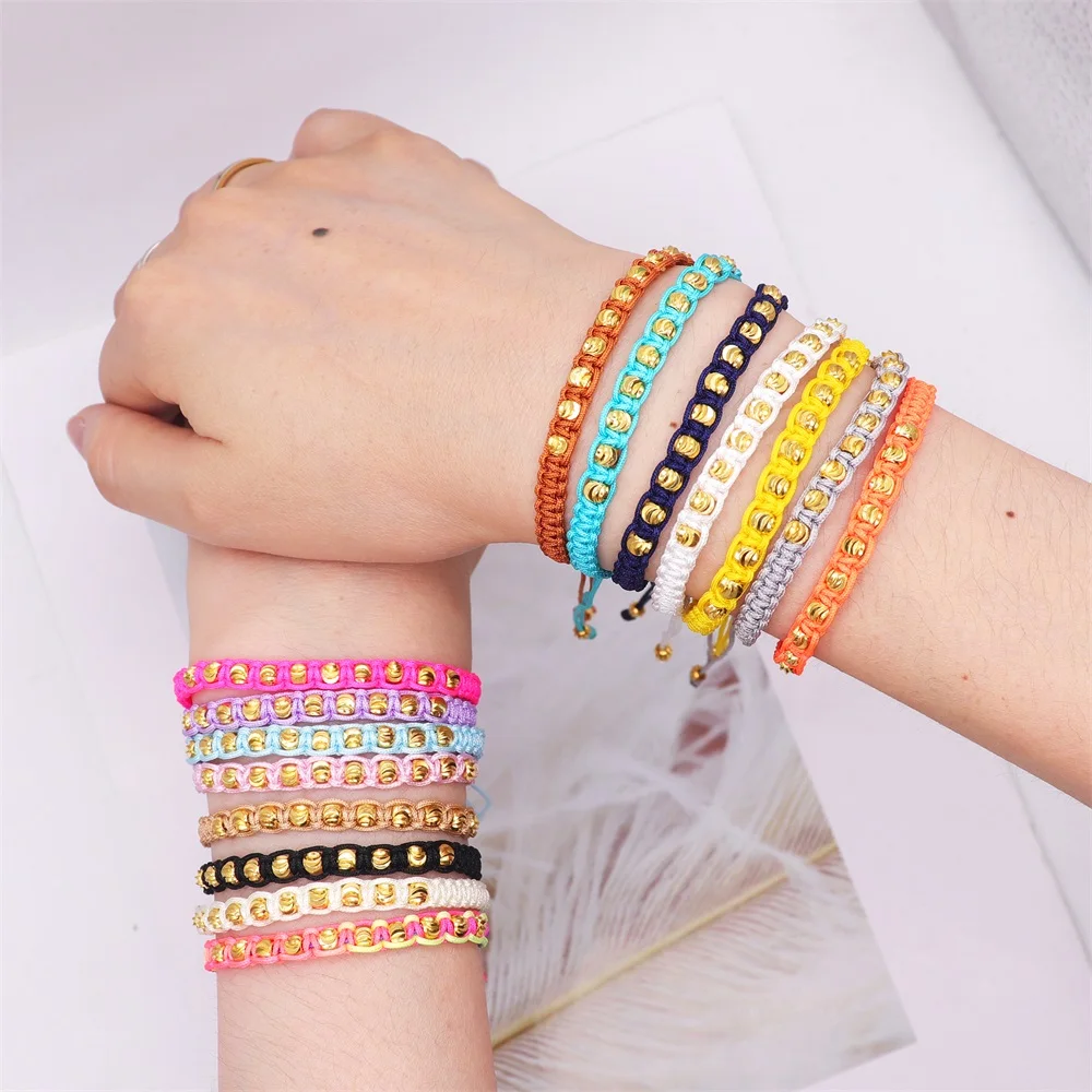 ZHONGVI Handmade Weave Fashion Bracelet Simplicity Colorful Jewelry Adjustable Irregular Copper Beads Bracelets for All Occasion
ZHONGVI Handmade Weave Fashion Bracelet Simplicity Colorful Jewelry Adjustable Irregular Copper Beads Bracelets for All Occasion