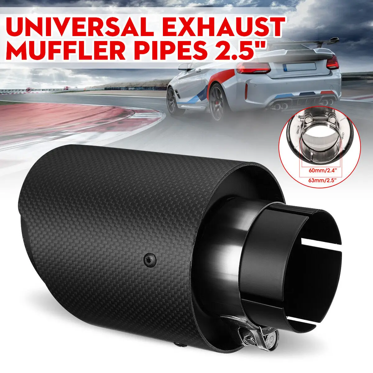 All Black 101mm Automotive Exhaust Pipe Carbon Fiber Tailpipe Retrofit Universal Carbon Fiber Tailpipe Modified Products
All Black 101mm Automotive Exhaust Pipe Carbon Fiber Tailpipe Retrofit Universal Carbon Fiber Tailpipe Modified Products