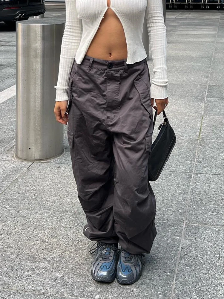 Hot Trendy Baggy Parachute Pants Women Fashion Pockets Cargo Bottoms Y2K Streetwear Loose Fit Straight Tied Feet Casual Trousers
Hot Trendy Baggy Parachute Pants Women Fashion Pockets Cargo Bottoms Y2K Streetwear Loose Fit Straight Tied Feet Casual Trousers