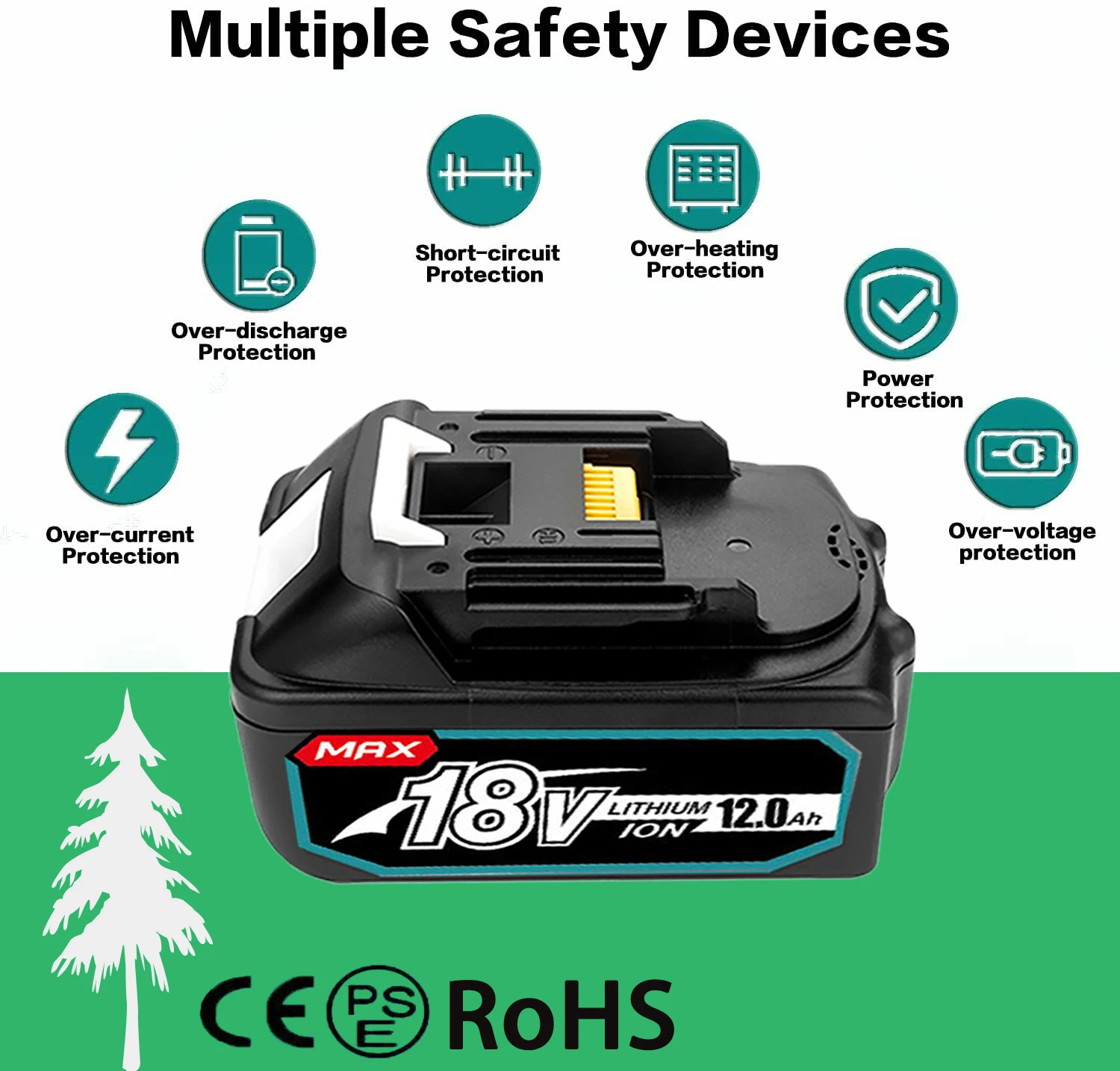 For Makita BL1850B 18V 6Ah 8Ah 12Ah li-ion Battery BL1840B BL1860 BL1890 BL1815 BL1830 BL1835 Cordless Drills Batteries LXT 400
For Makita BL1850B 18V 6Ah 8Ah 12Ah li-ion Battery BL1840B BL1860 BL1890 BL1815 BL1830 BL1835 Cordless Drills Batteries LXT 400