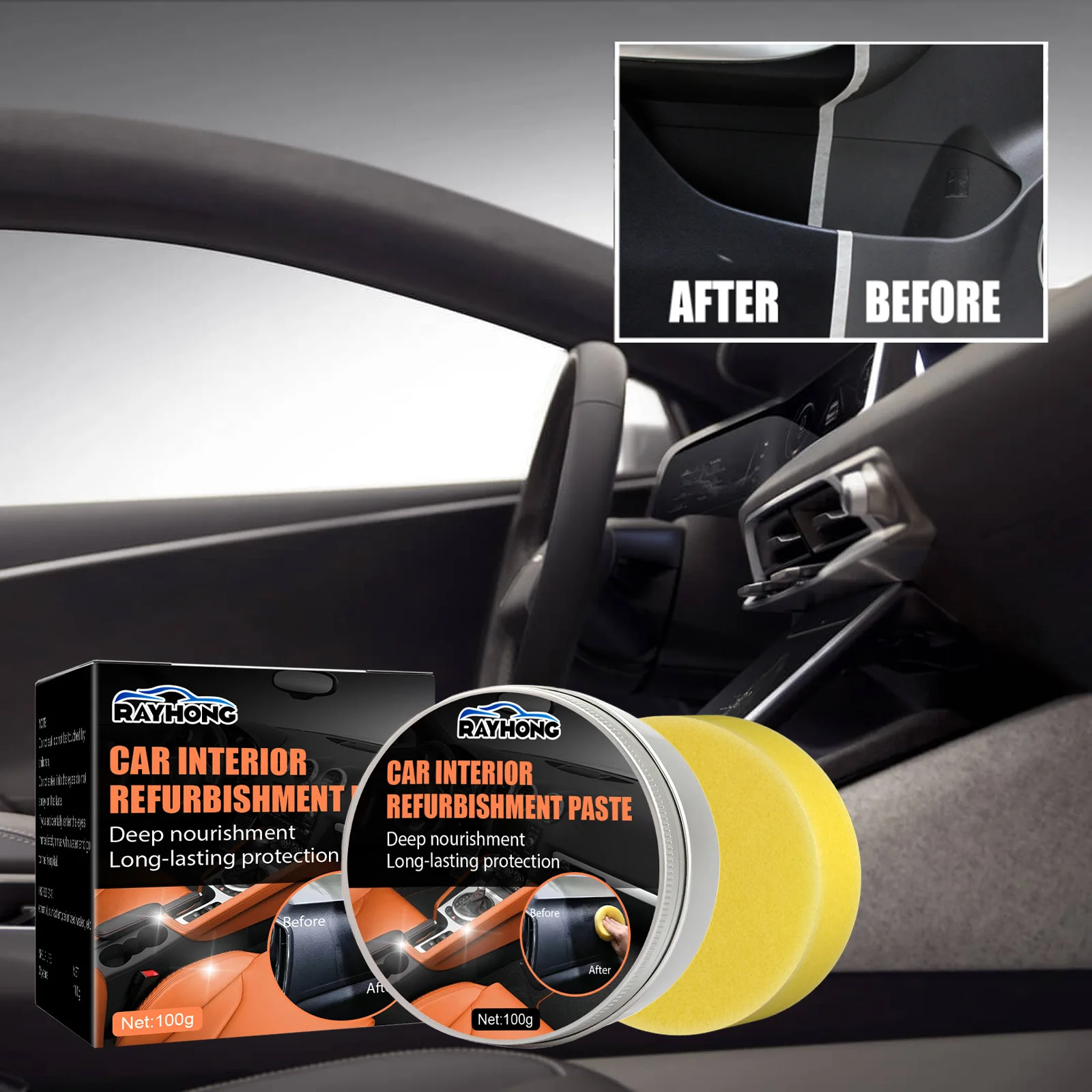 Car Interior Cleaning Paste Leather Repair Care Polishing Decontamination Refurbishment Dashboard Plastic Maintenance Cleaner
Car Interior Cleaning Paste Leather Repair Care Polishing Decontamination Refurbishment Dashboard Plastic Maintenance Cleaner