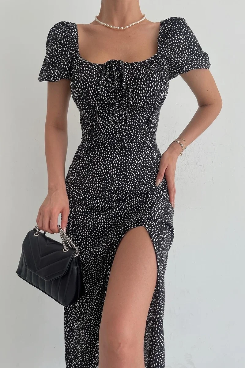 Women Summer Vintage Party Dress Lady France Style Dot Print Square Collar Side Split Midi Dress Vestido Y2k Maxi Beach Dress
Women Summer Vintage Party Dress Lady France Style Dot Print Square Collar Side Split Midi Dress Vestido Y2k Maxi Beach Dress