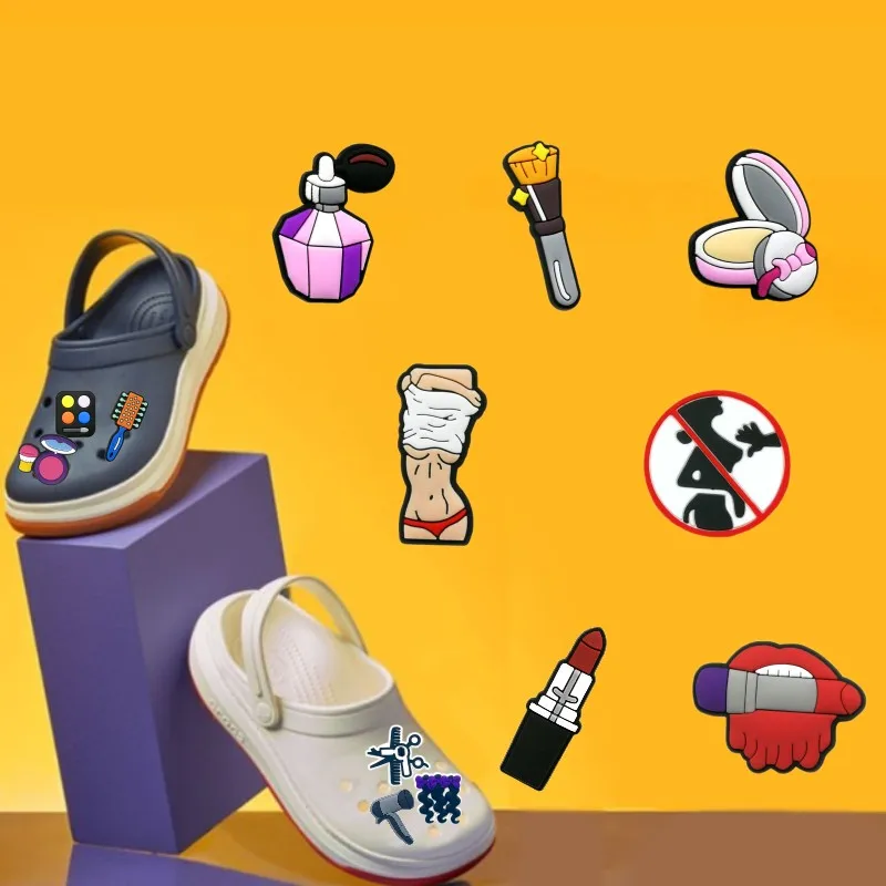 1pcs Make Up Shoe Charms Accesssories Lipstick Clog Charm Hair Salon Ornament for Croc Shoes Garden Sandal Decoration for Women
1pcs Make Up Shoe Charms Accesssories Lipstick Clog Charm Hair Salon Ornament for Croc Shoes Garden Sandal Decoration for Women