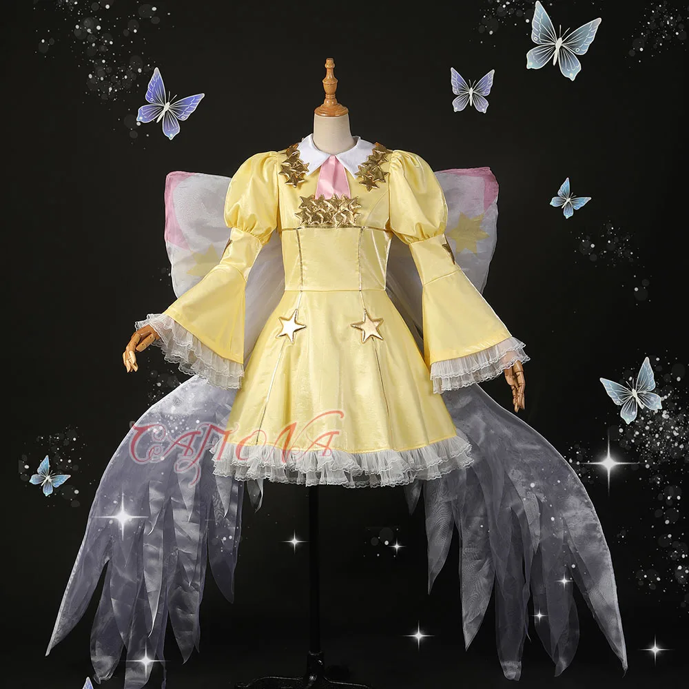 New Sakura Card Captor Cosplay Costume Yellow Star Dress Sakura Kinomoto Cosplay Lovely Girls Halloween Dress Costumes Wing Set
New Sakura Card Captor Cosplay Costume Yellow Star Dress Sakura Kinomoto Cosplay Lovely Girls Halloween Dress Costumes Wing Set