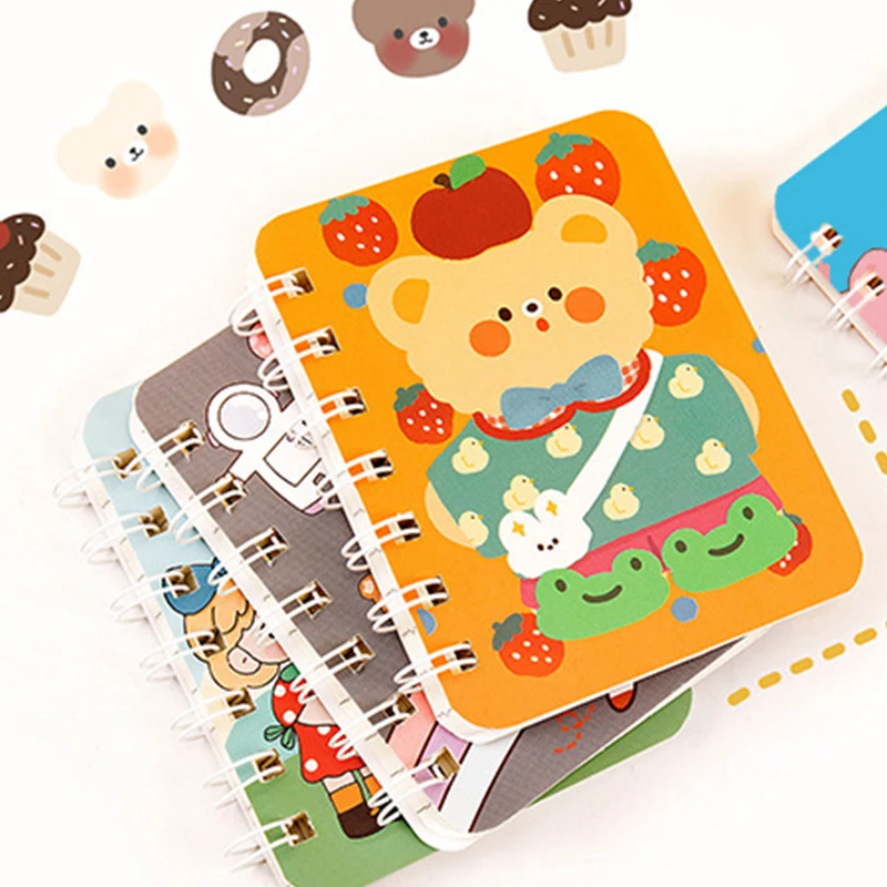 

A7 Adorable Cute Rollover Mini Portable Coil Notepad Diary Book Exercise Book Escolar Papelaria School Office Supply